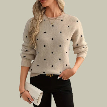 Charlotte | Women's Stylish Polka-Dot Sweater
