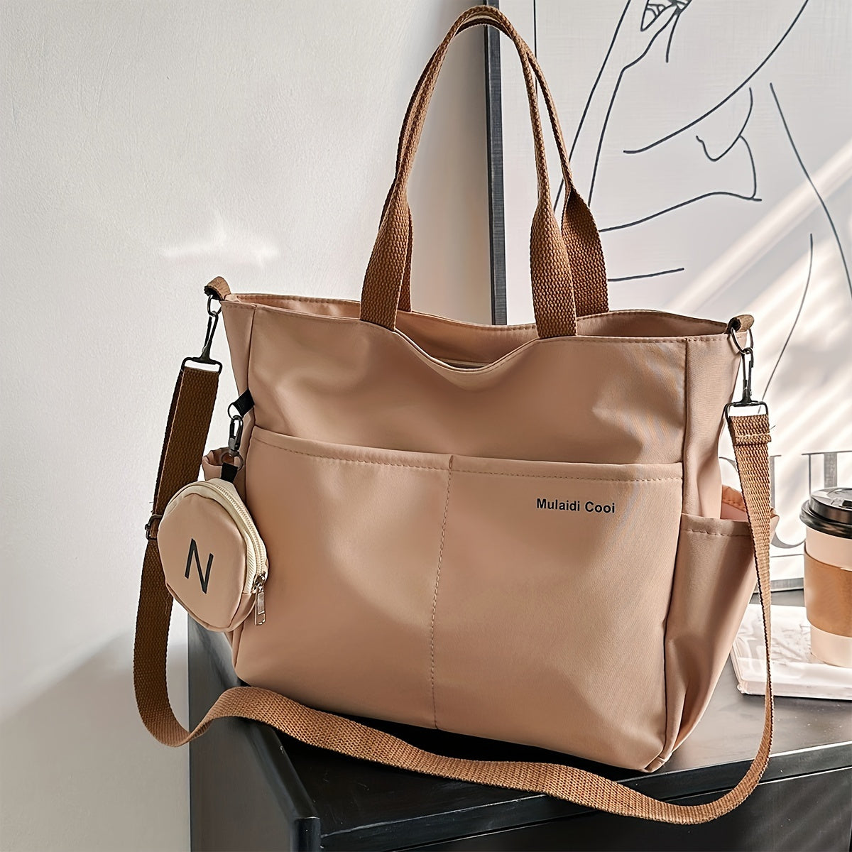 Céleste Élégance Cuir Synthétique Durable Sac à Main